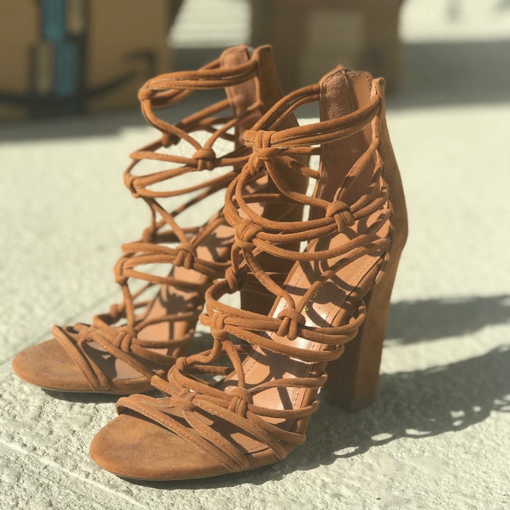 Open toe heels, never worn